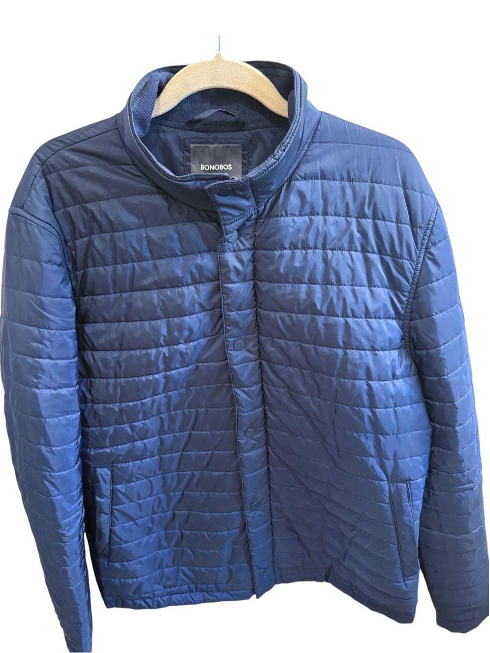 Bonobos Blue Fielder Quilted Puffer Jacket Men’s XL